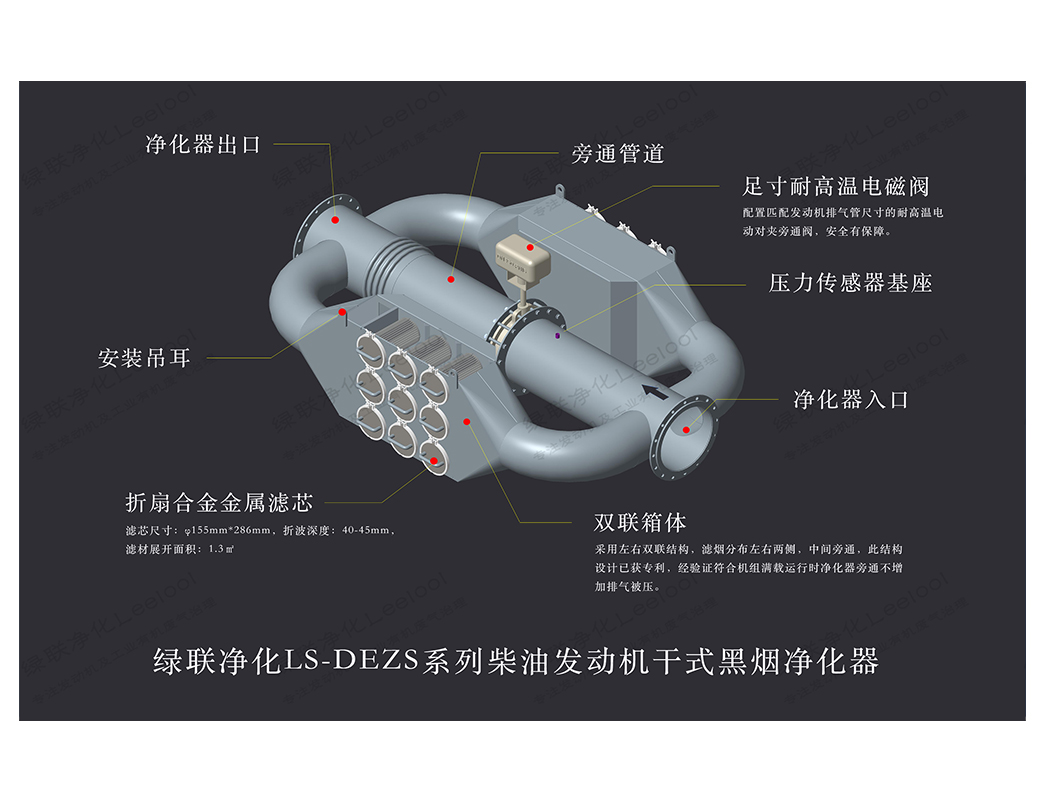 L90-DEZS-14型柴油机黑烟净化器